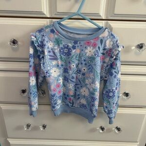 Little Sleepies Blue Floral Kids Sweater